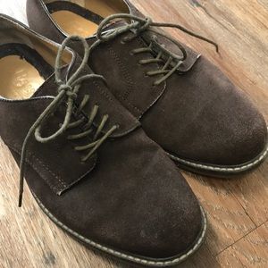 G.H. BASS Suede Leather Tie Dress Casual Shoes EUC